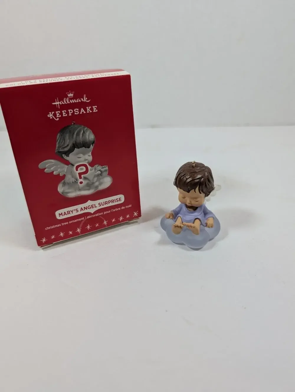 Hallmark Ornament 2016 Mary's Angel Surprise Periwinkle Angel MIB